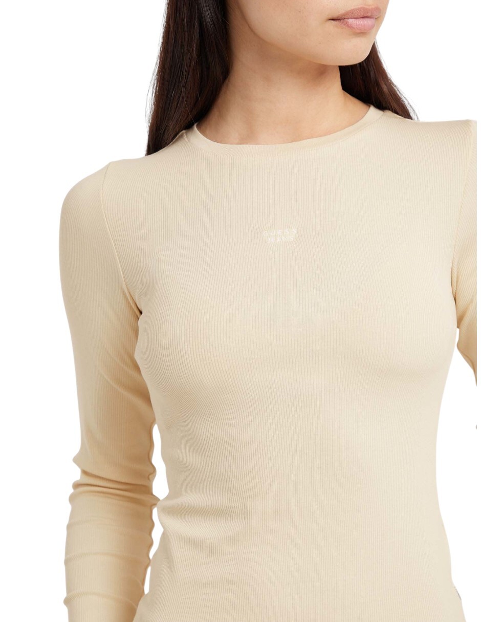Top Guess Jeans cuello redondo escote regular
