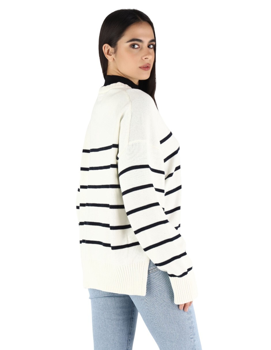 Suéter cuello redondo para mujer 5