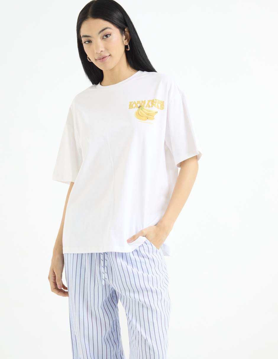 Playera manga corta cuello redondo mujer Playera manga corta cuello redondo mujer