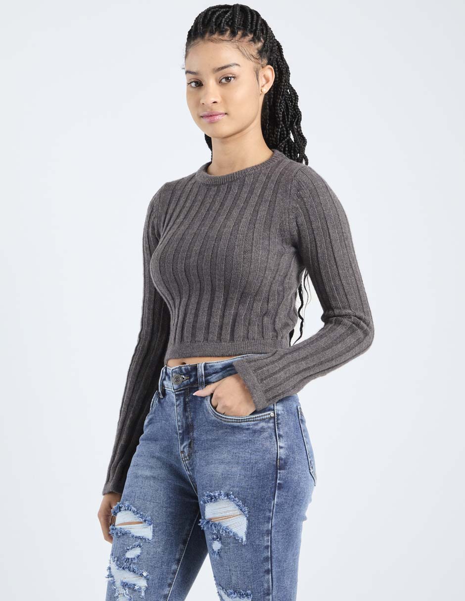 Suéter cuello redondo para mujer 1