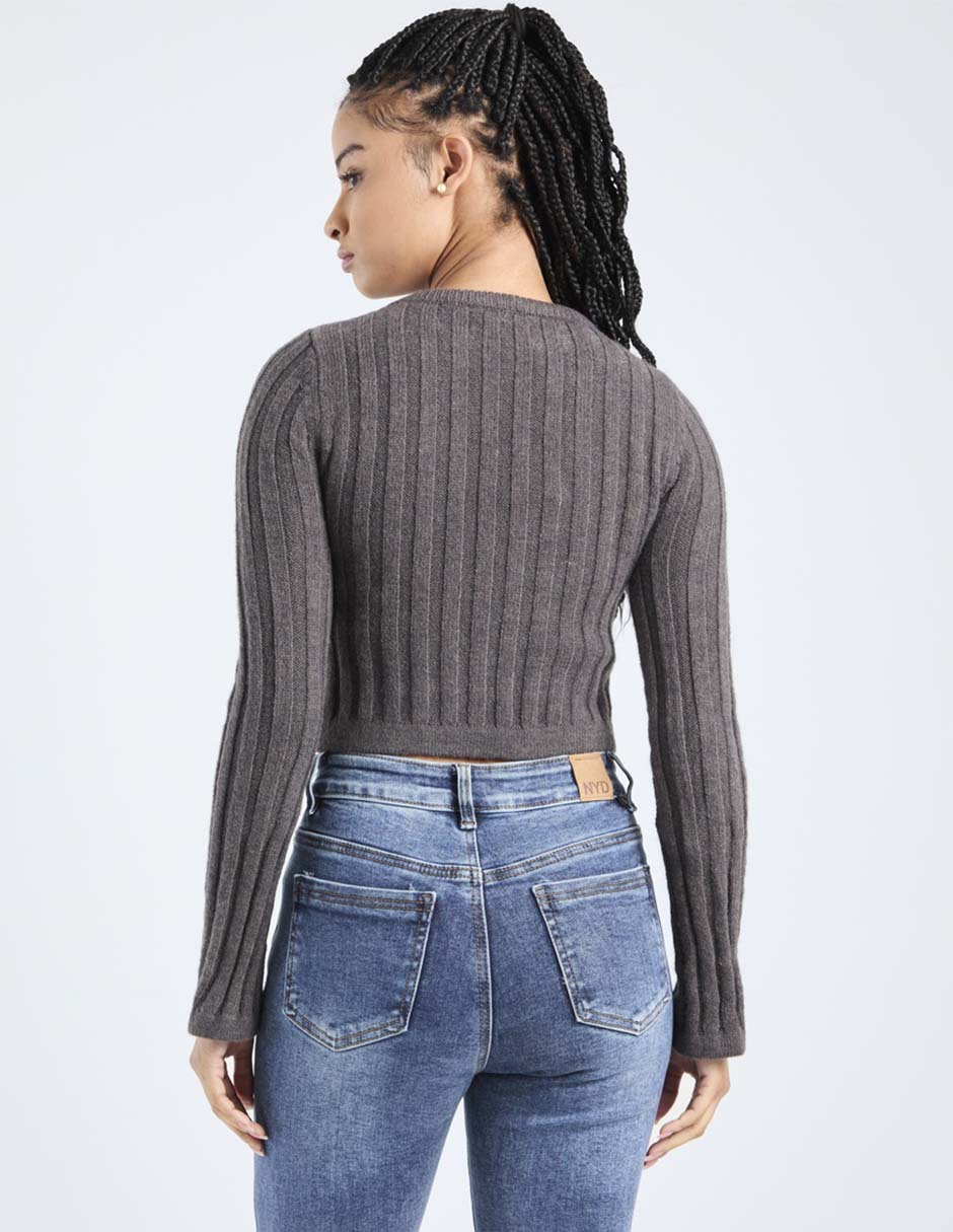 Suéter cuello redondo para mujer 5