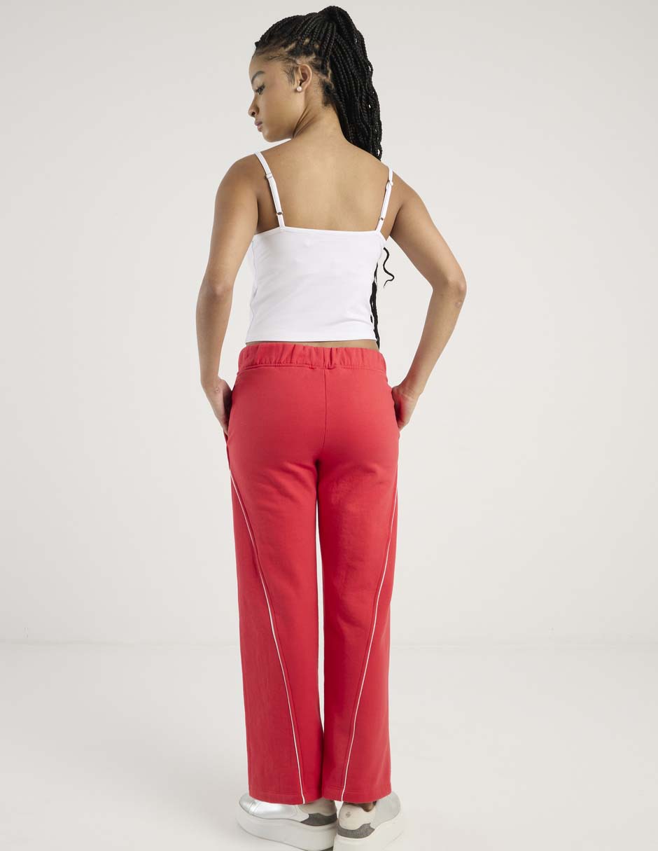 Pants regular con elástico para mujer 2