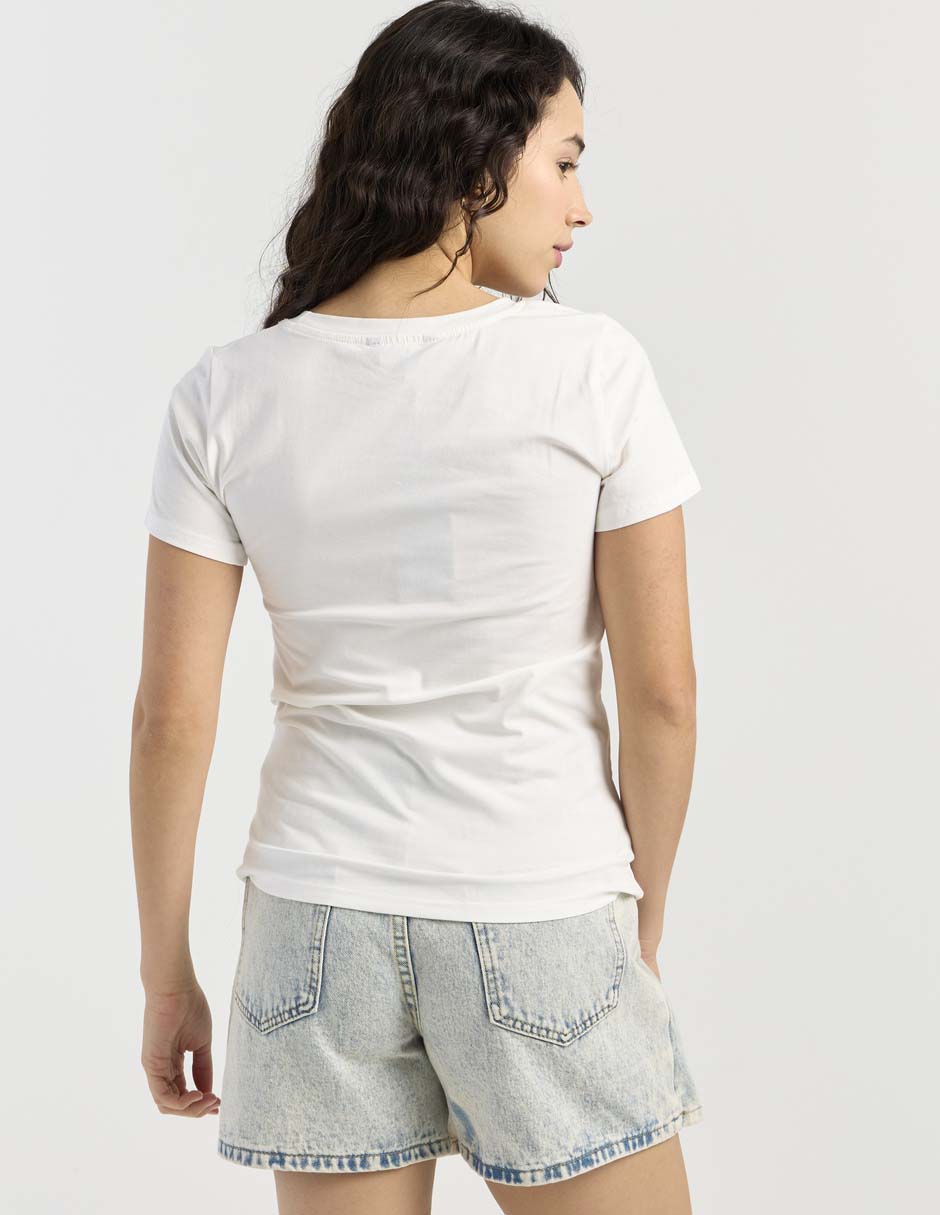 Playera manga corta cuello redondo para mujer 5