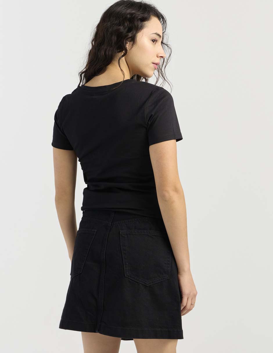 Playera manga corta cuello redondo para mujer 2
