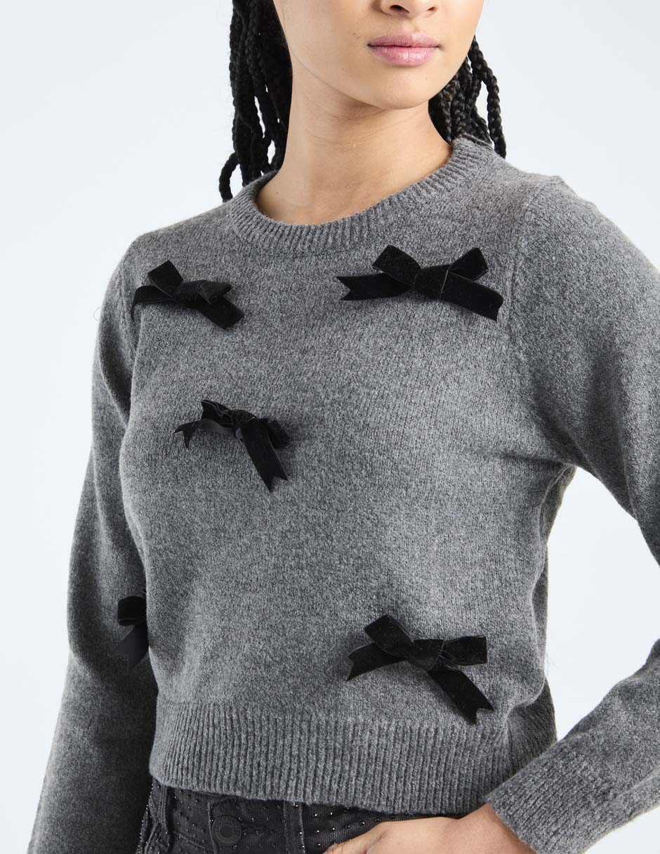 Suéter cuello redondo para mujer 7