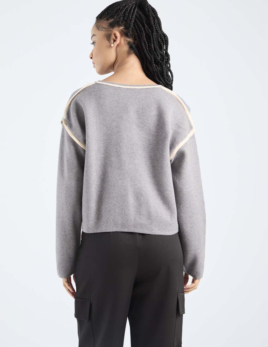 Suéter cuello redondo para mujer 5