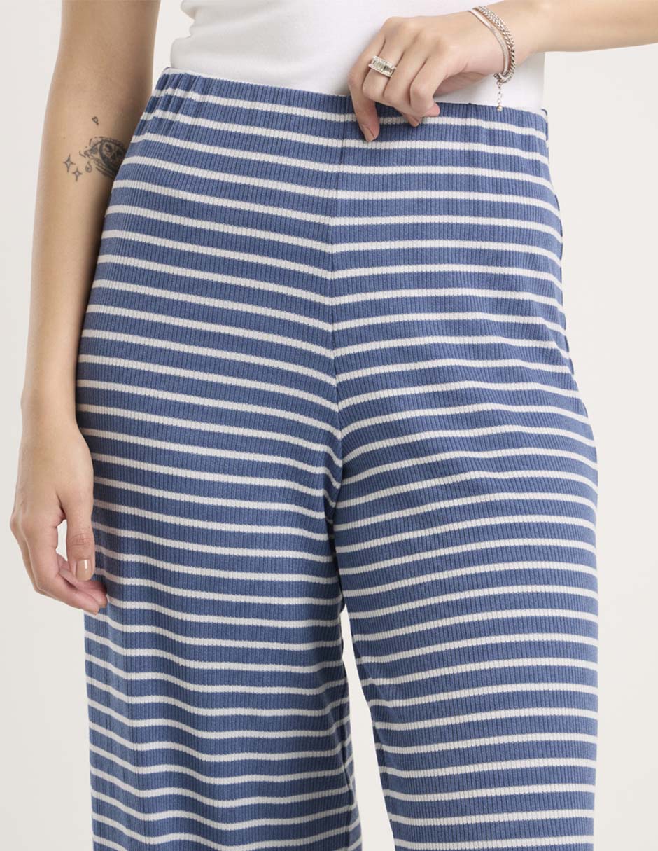 Pantalón acampanado amplio para mujer 8
