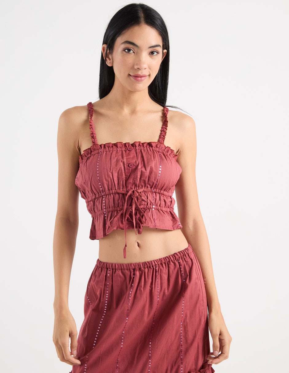 Blusa manga corta para mujer