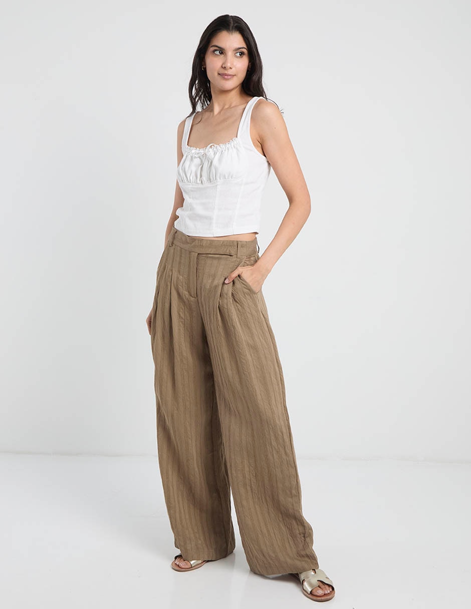 Pantalón relaxed wide leg para mujer 3