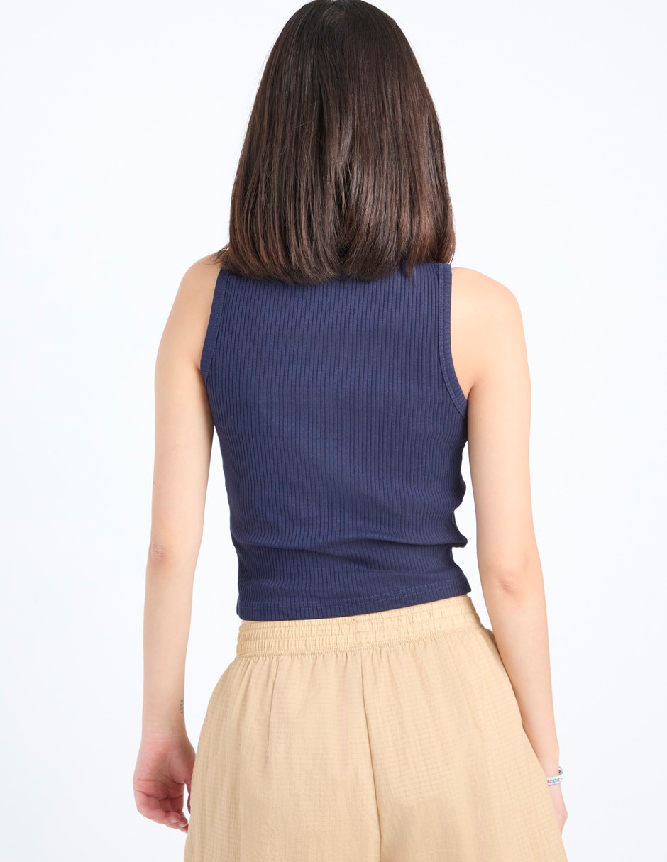 Top cuello redondo tirante ancho 6