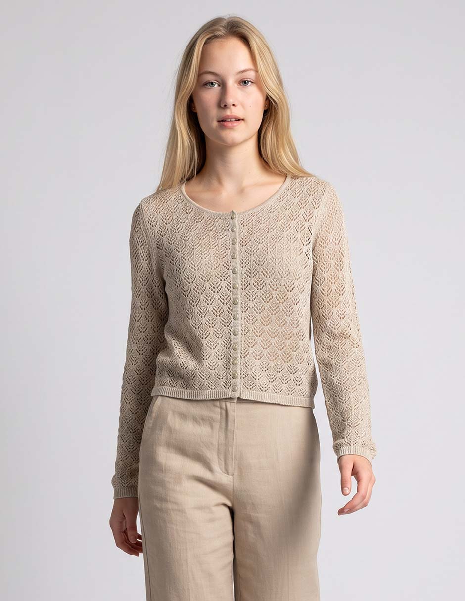 Suéter cuello redondo para mujer