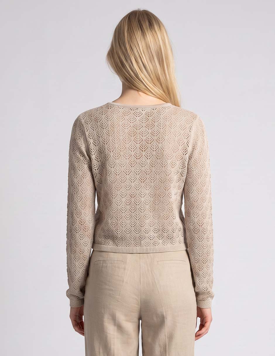 Suéter cuello redondo para mujer 2