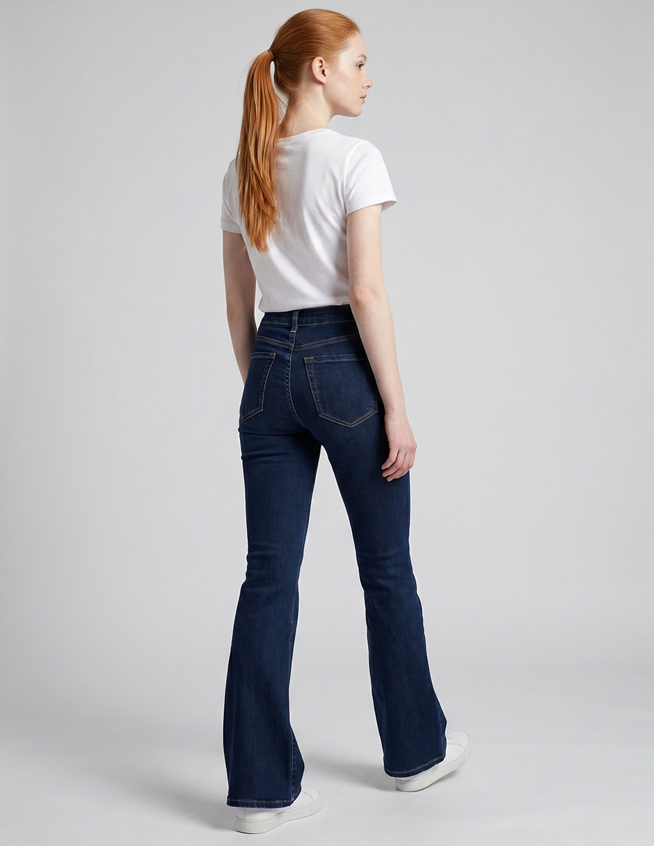 Jeans flare cintura baja para mujer 2