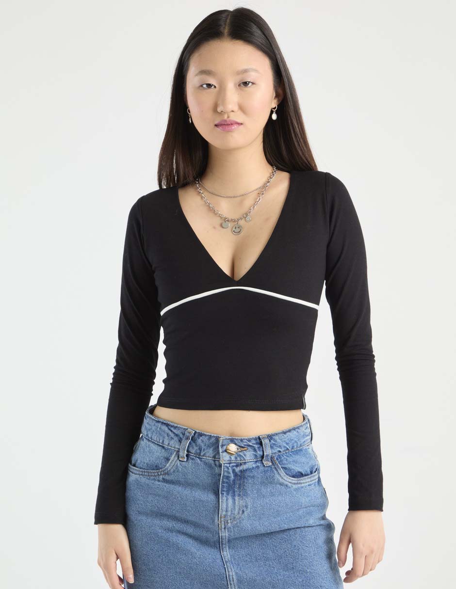 Blusa manga larga para mujer 1