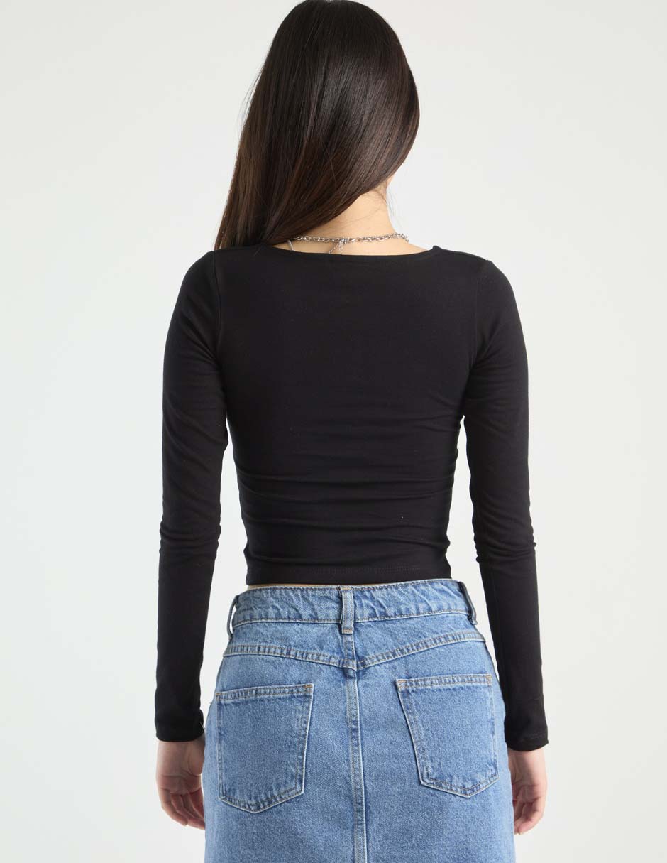Blusa manga larga para mujer 5
