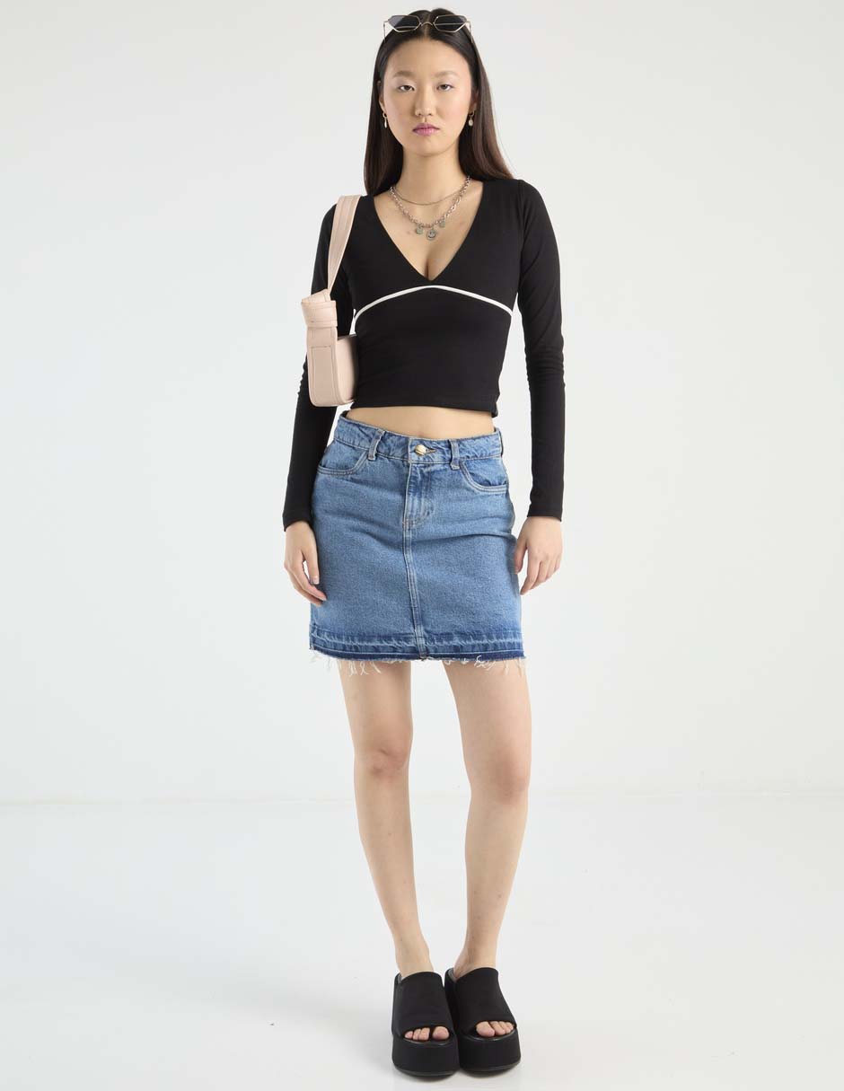 Blusa manga larga para mujer 6
