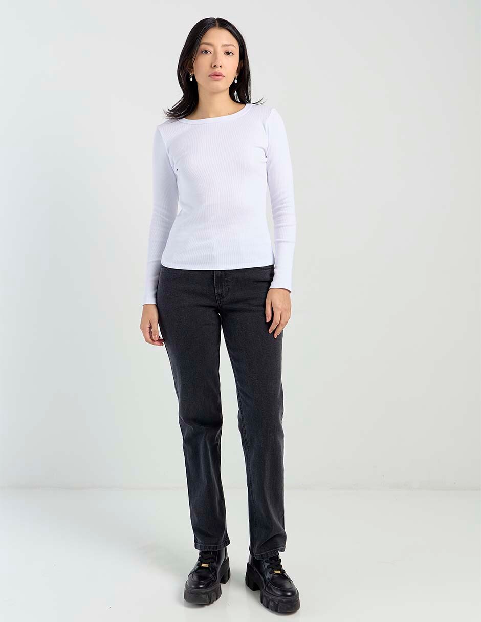 Jeans straight para mujer 5