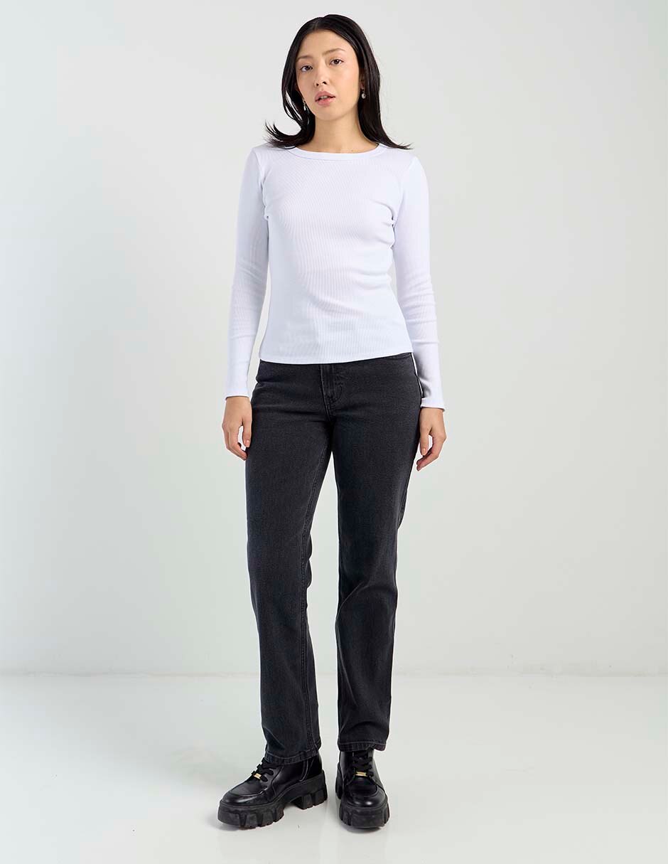 Jeans straight para mujer 4