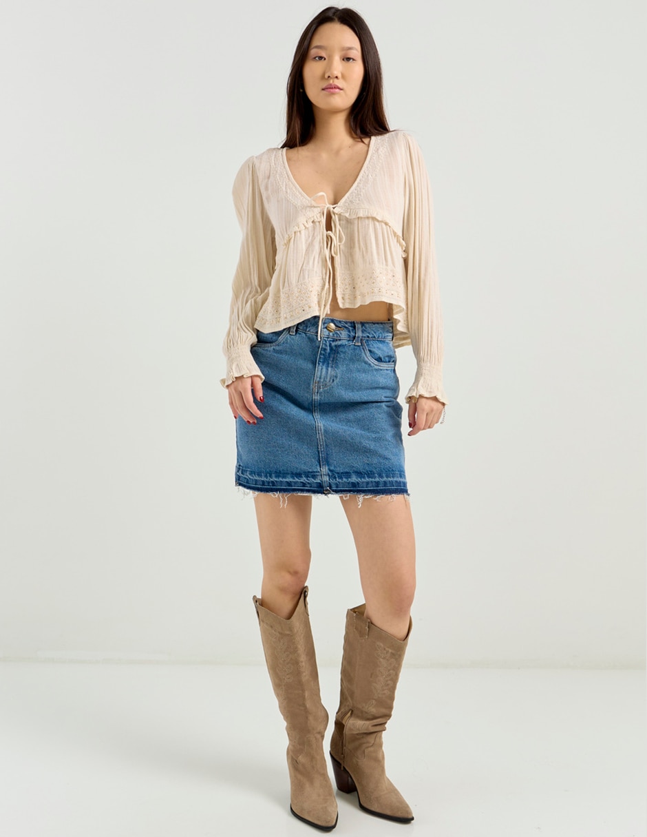 BLUSA AMERICAN EAGLE manga para mujer