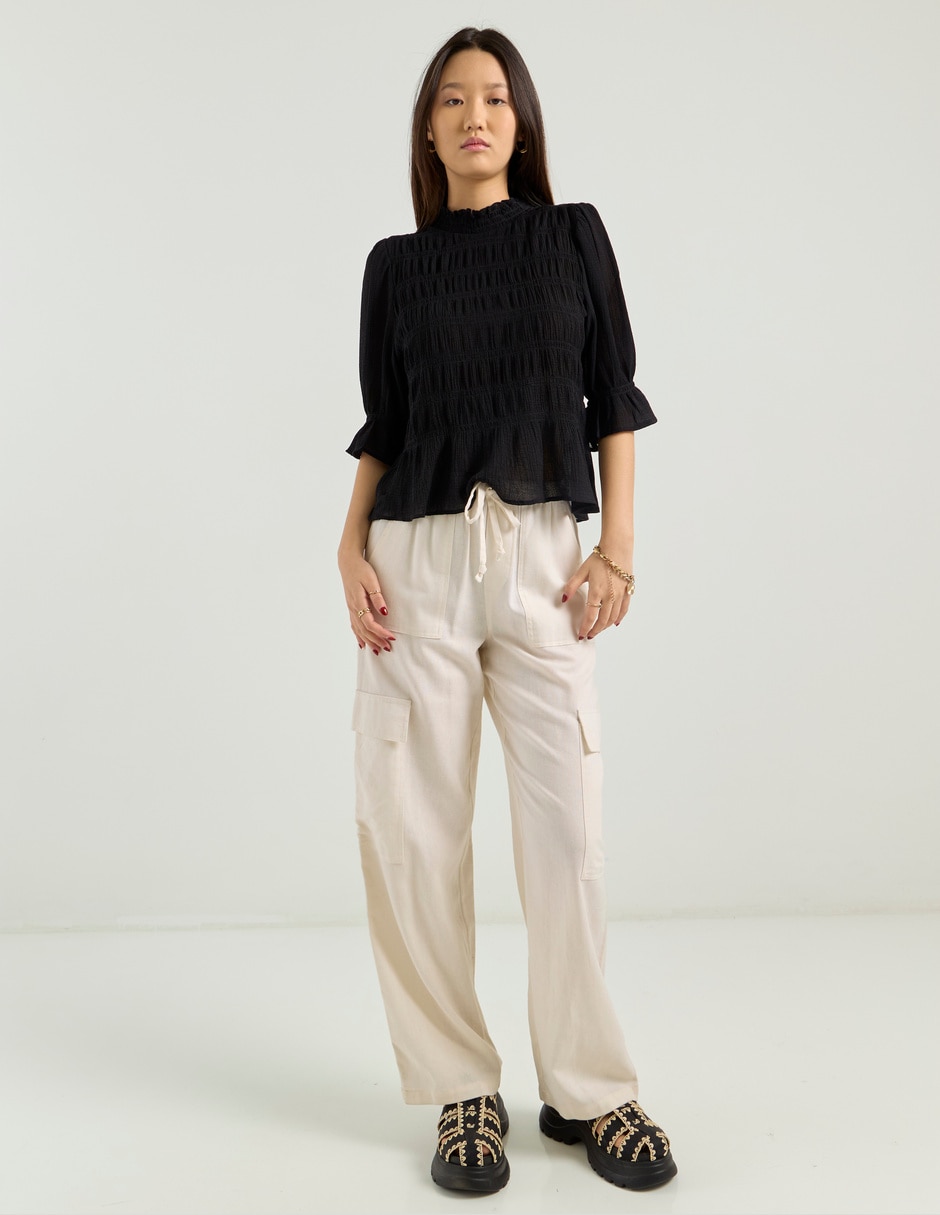Blusa American Eagle manga larga para mujer