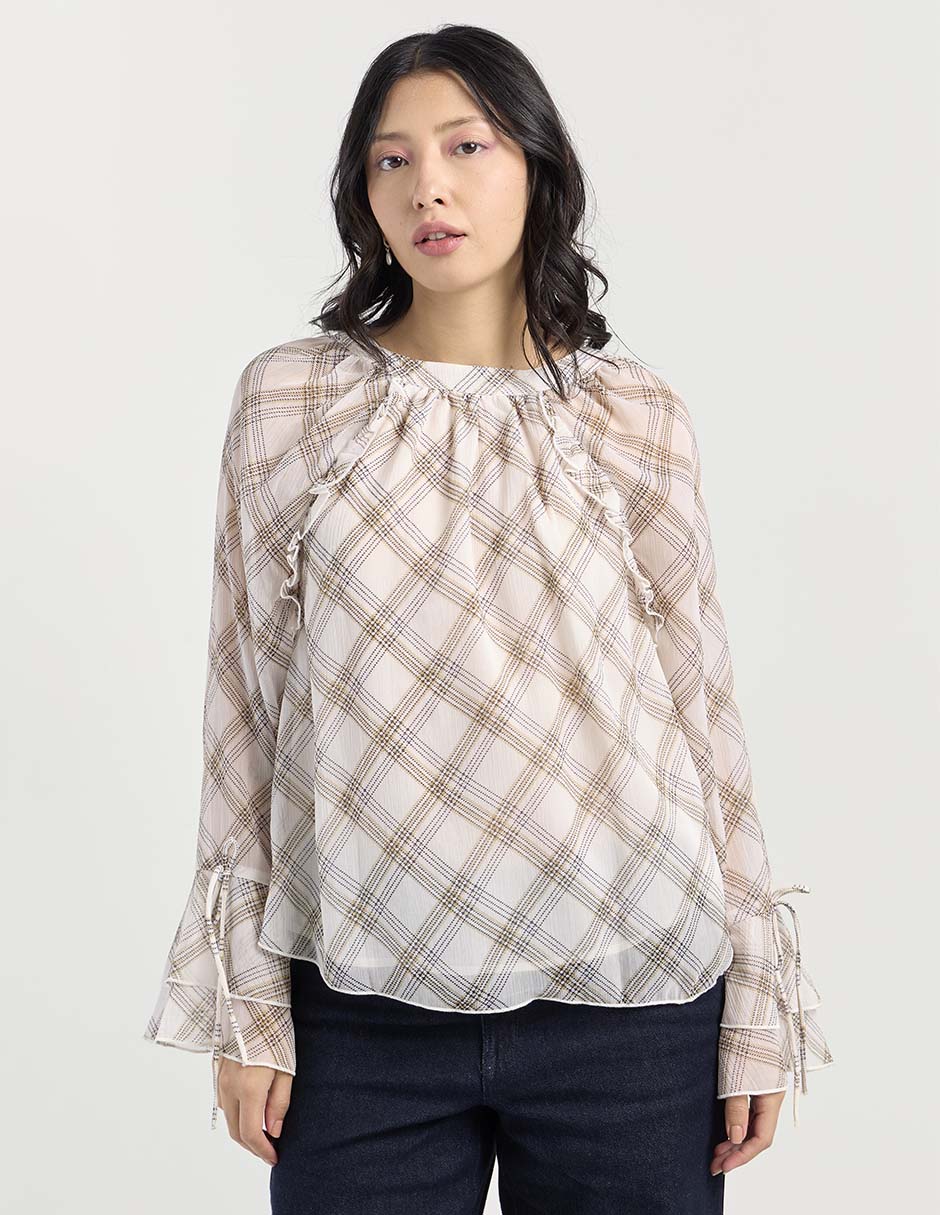 Blusa American Eagle manga larga para mujer