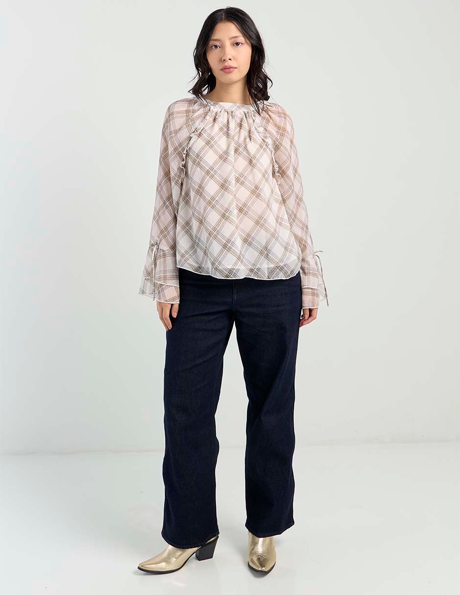 Blusa American Eagle manga larga para mujer