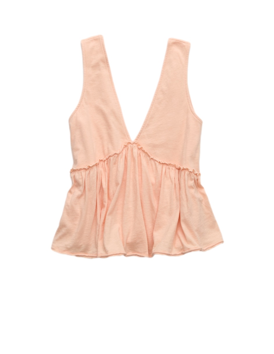 Top American Eagle escote V tirante ancho