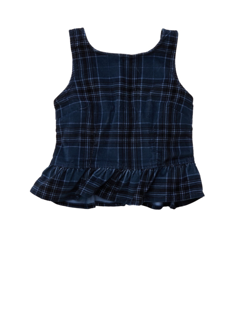 Top cuello redondo escote espalda abierta tirante ancho