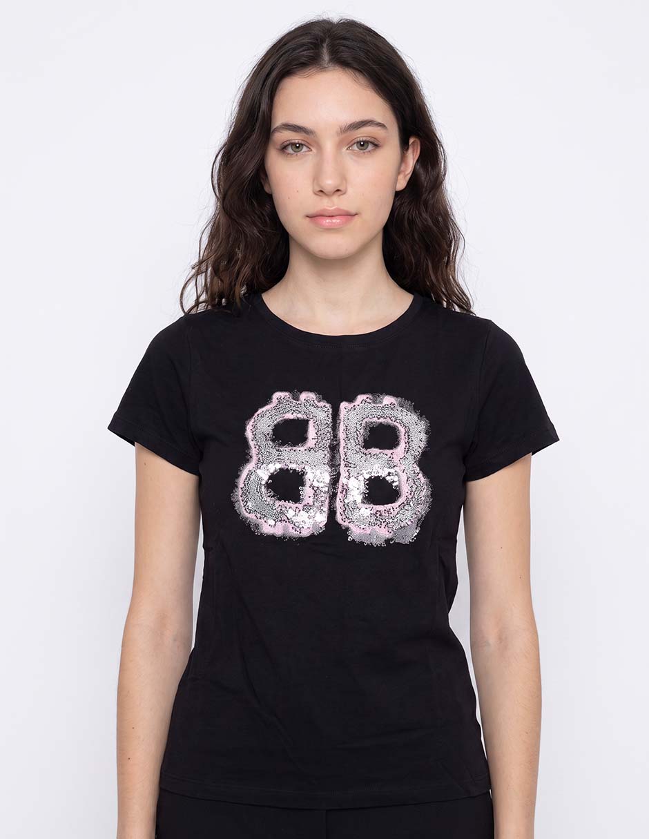 Playera manga corta cuello redondo para mujer Playera manga corta cuello redondo para mujer