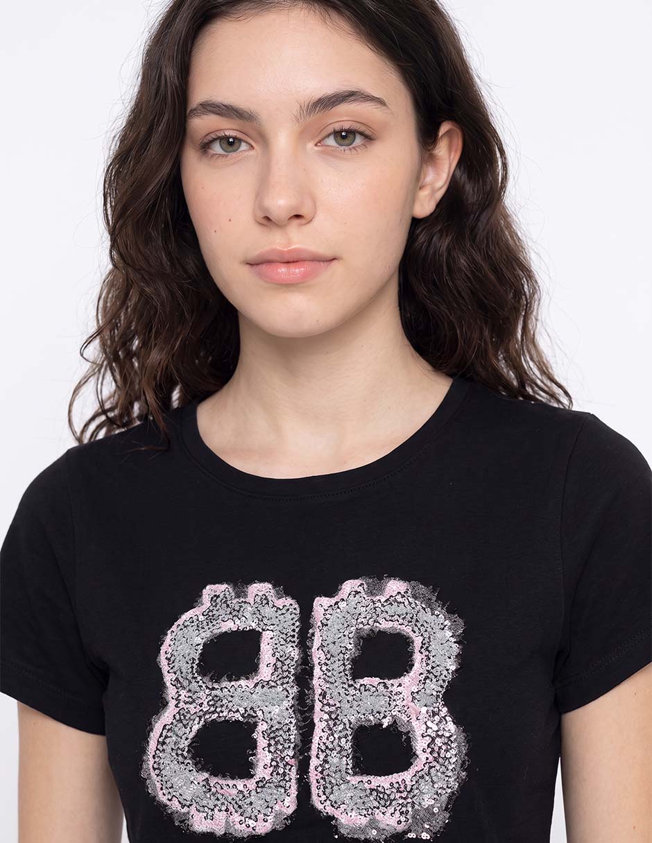 Playera manga corta cuello redondo para mujer 2