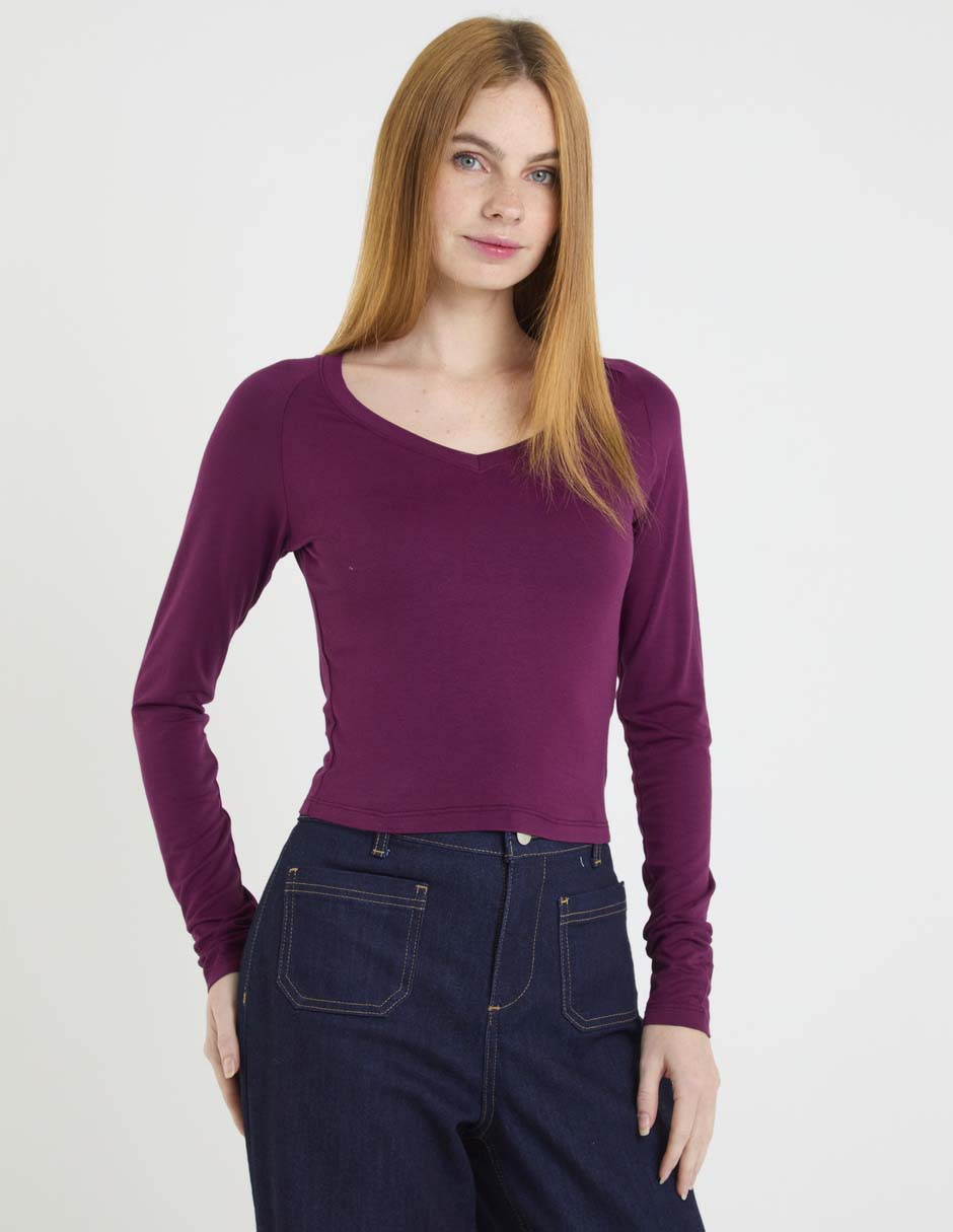 Blusa manga larga para mujer 1