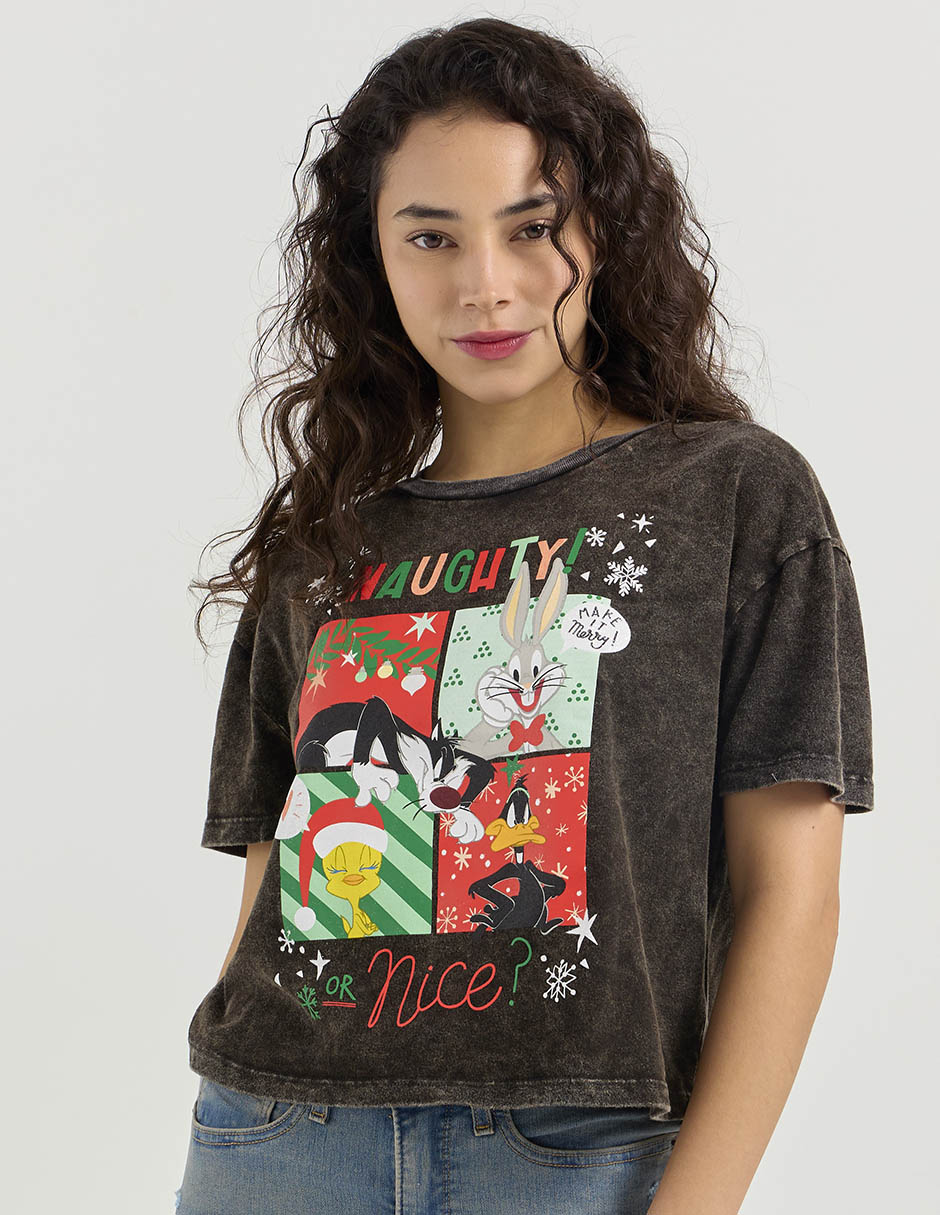 Playera manga corta cuello redondo para mujer Playera manga corta cuello redondo para mujer