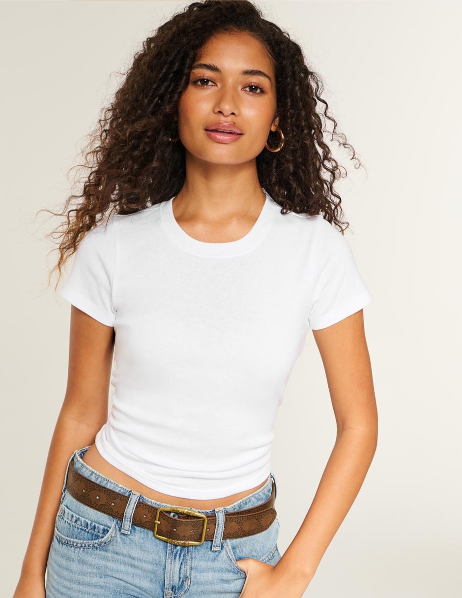 Playera manga corta Hollister cuello redondo para mujer