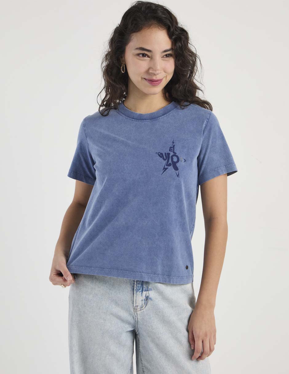 Playera manga corta cuello redondo para mujer Playera manga corta cuello redondo para mujer