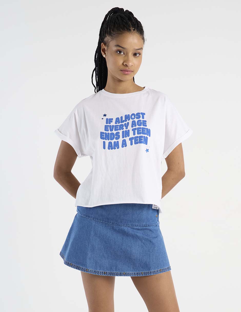 Playera manga corta cuello redondo para mujer 2