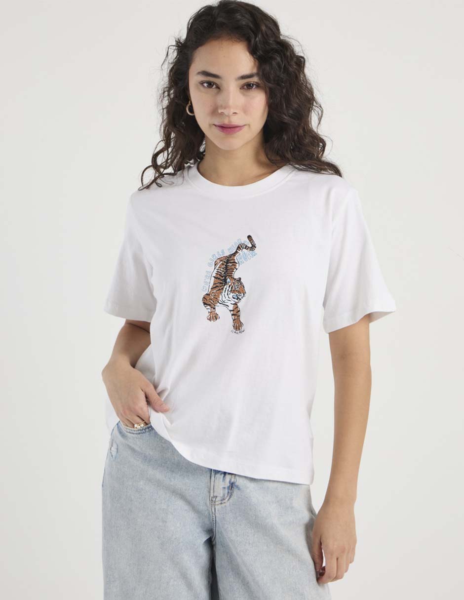 Playera manga corta cuello redondo mujer 5