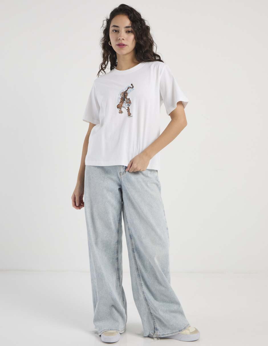 Playera manga corta cuello redondo mujer 4