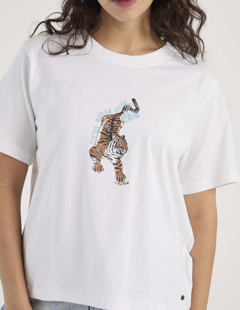 Playera manga corta cuello redondo mujer 3