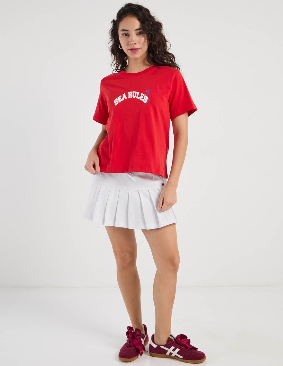 Playera manga corta cuello redondo para mujer 3