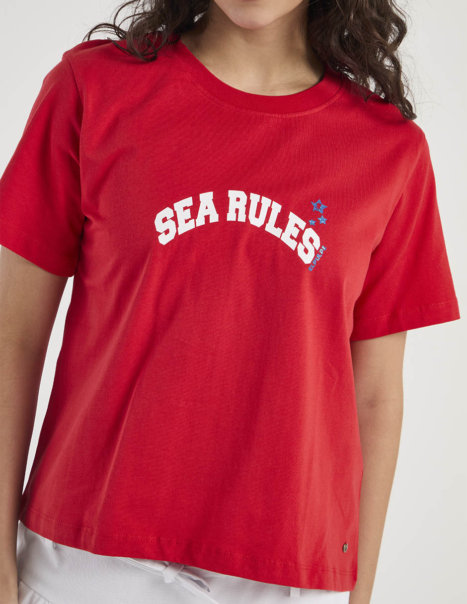 Playera manga corta cuello redondo para mujer 5