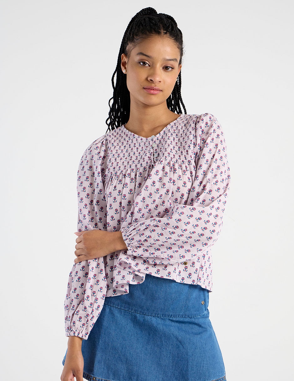 Blusa El Pulpo manga larga para mujer