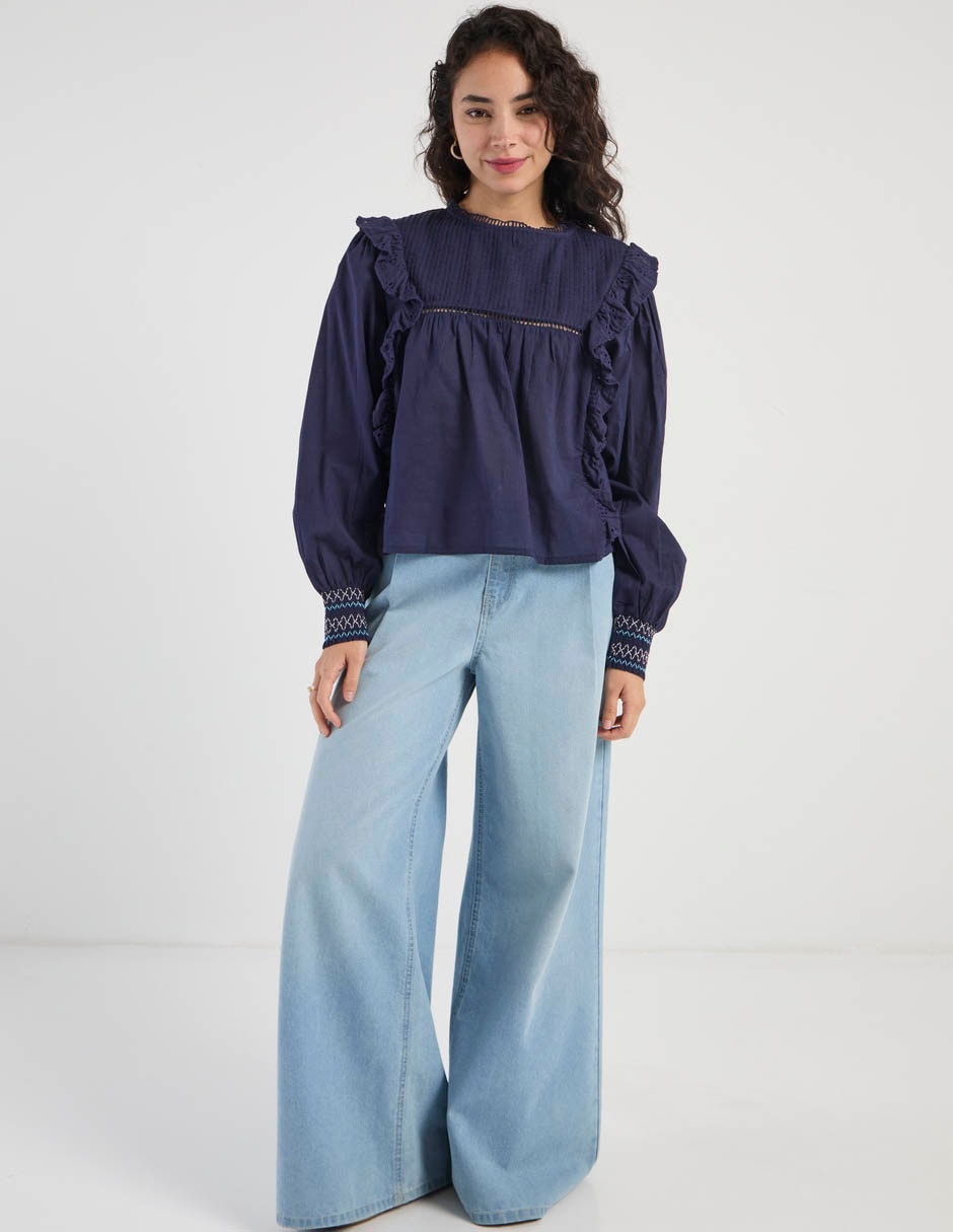 Blusa manga larga para mujer 3