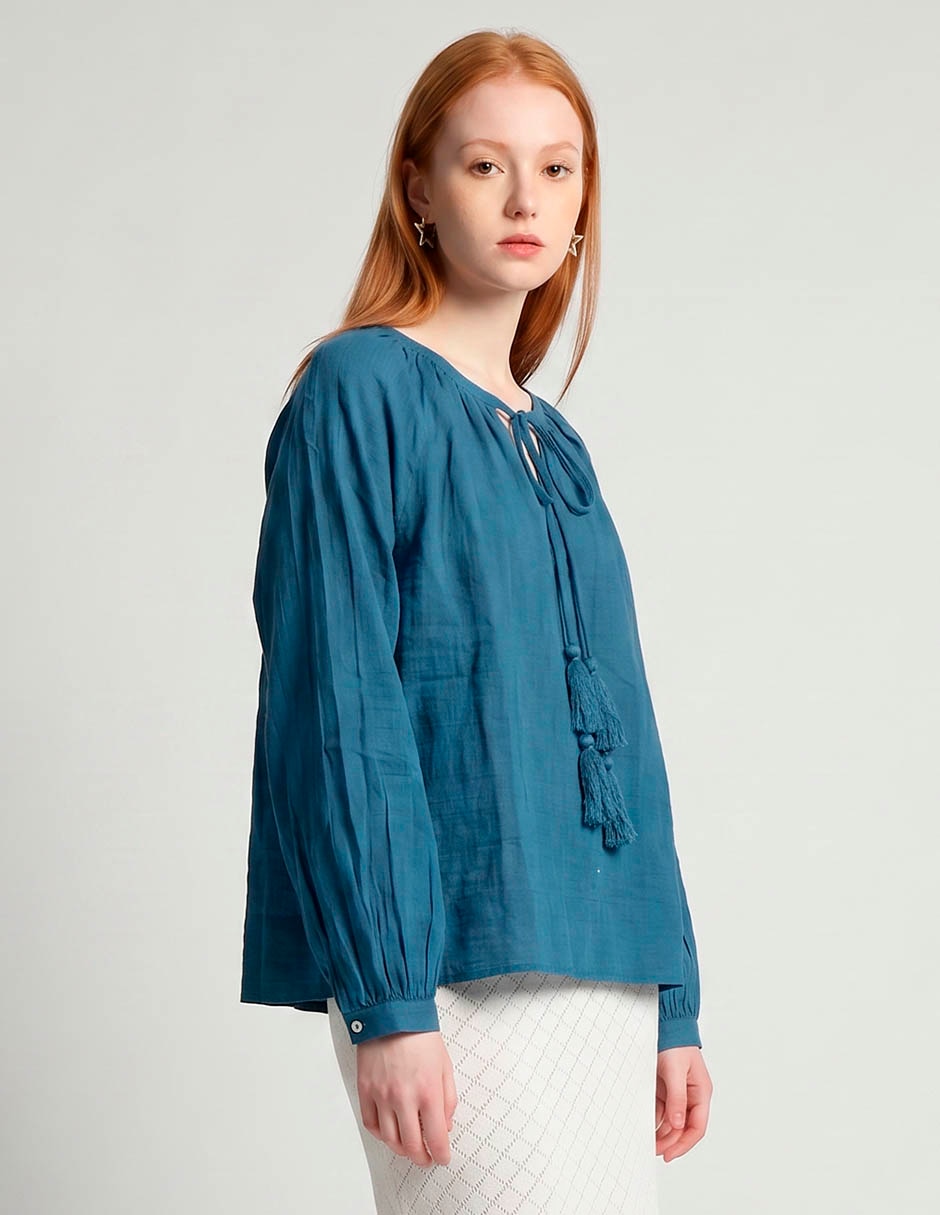 Blusa manga larga para mujer