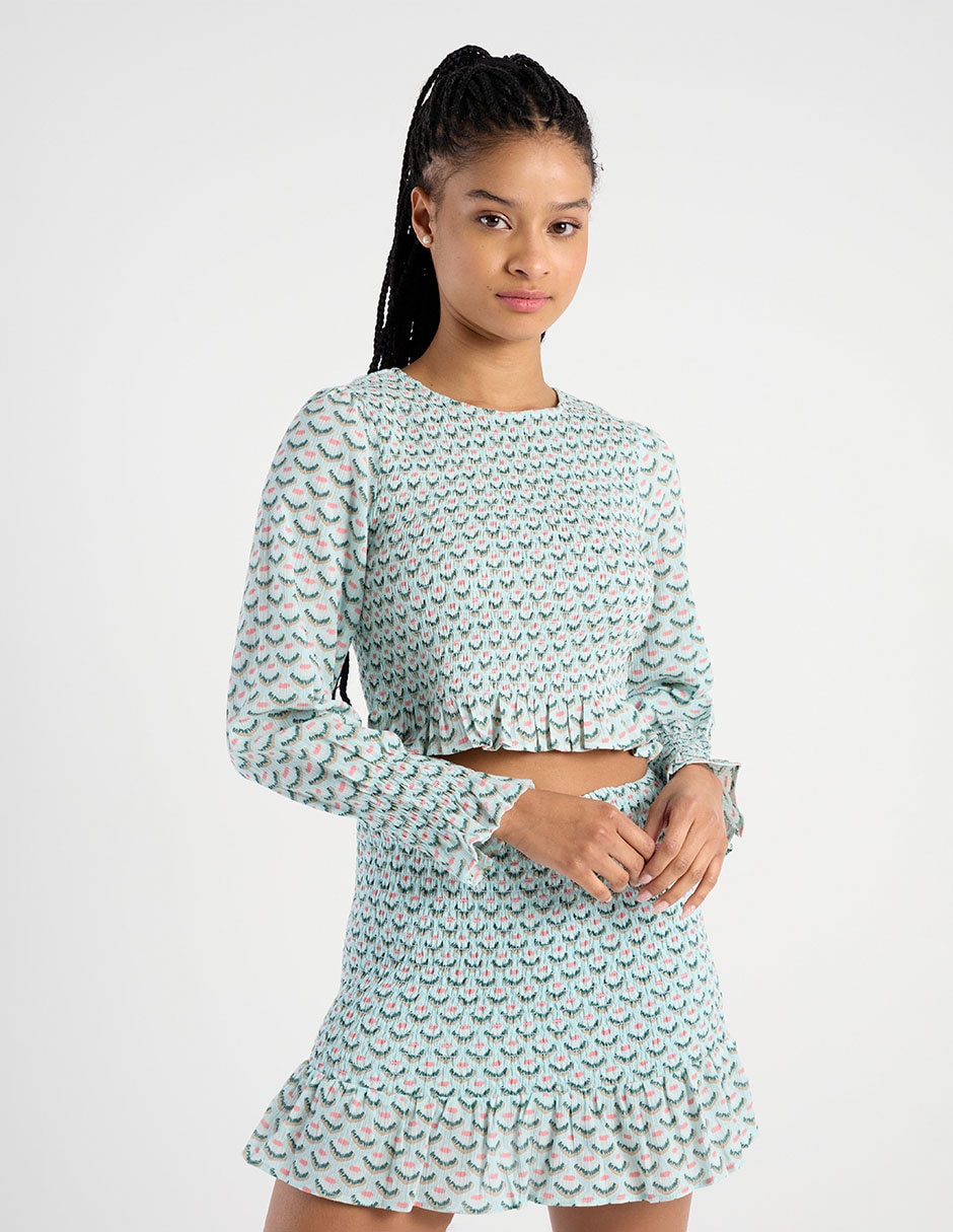 Blusa manga larga para mujer