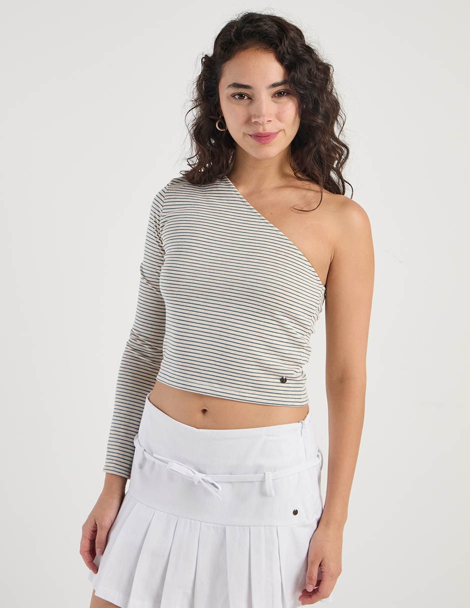 Playera manga corta cuello redondo mujer