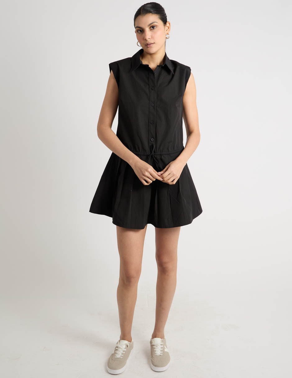 Vestido Mini Casual Coffee Bean Para Mujer