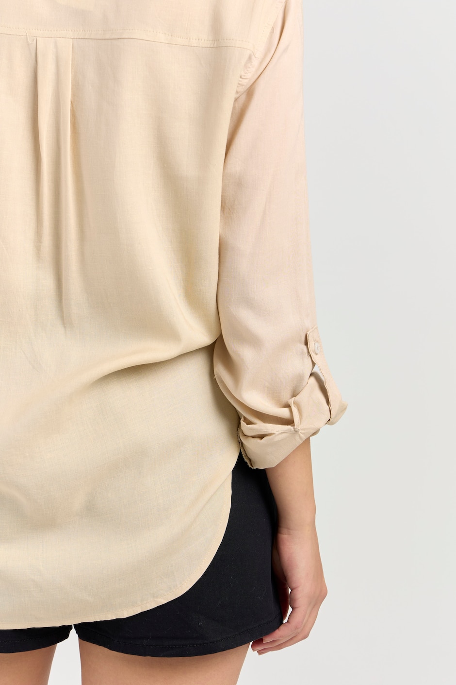 Blusa camisera Coffee Bean manga larga para mujer