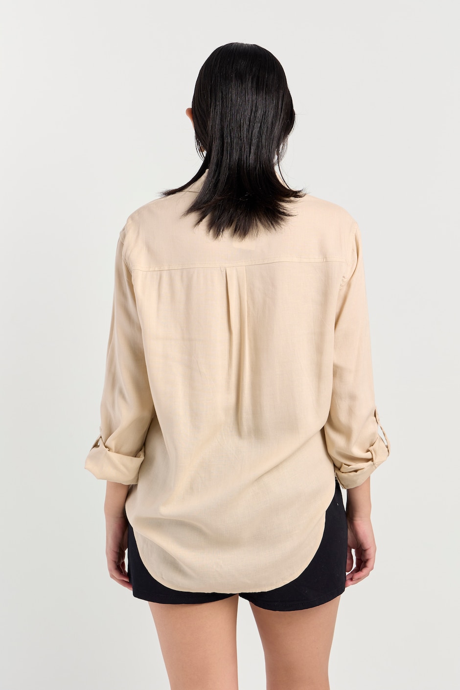 Blusa camisera Coffee Bean manga larga para mujer