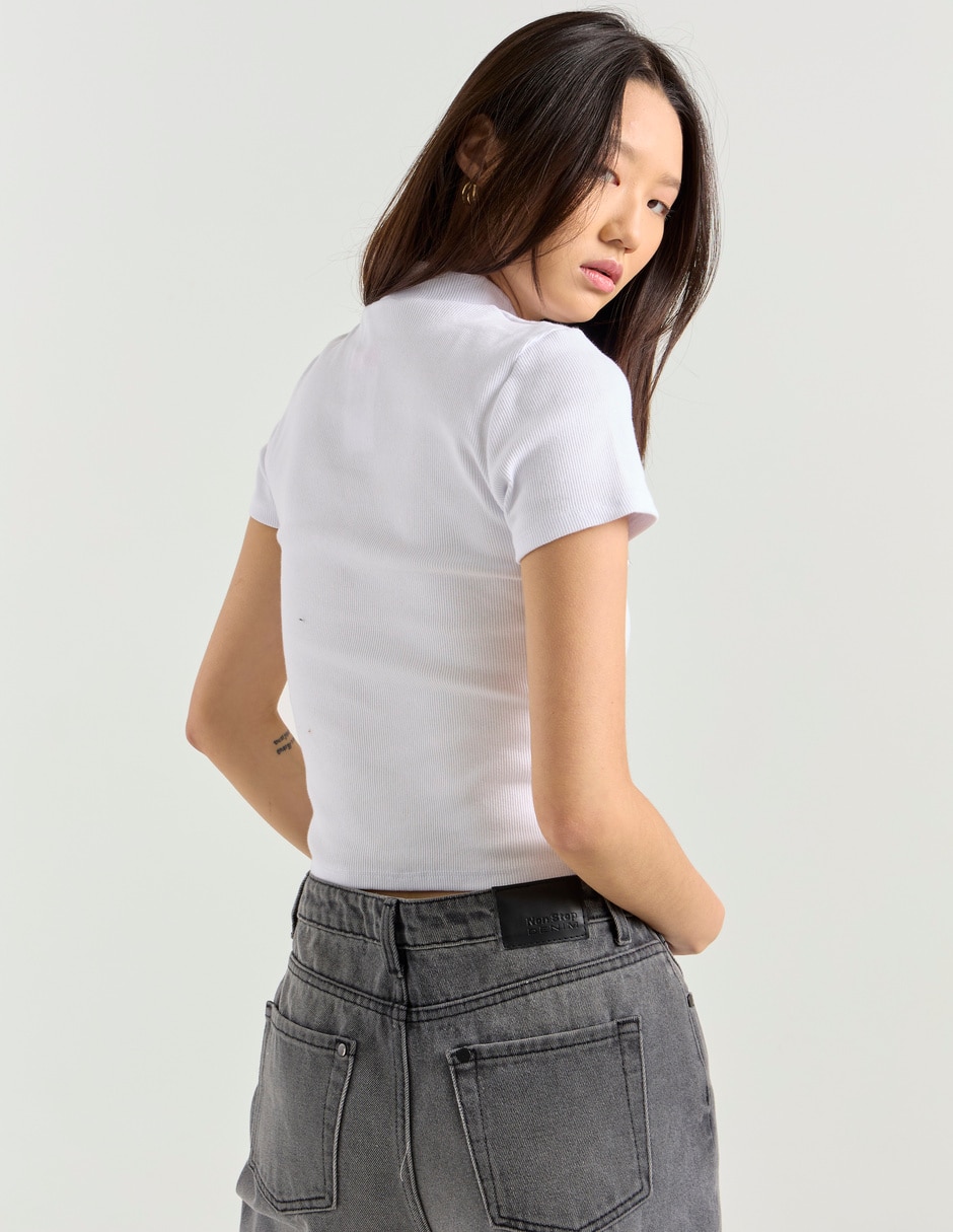 Blusa manga corta para mujer 4