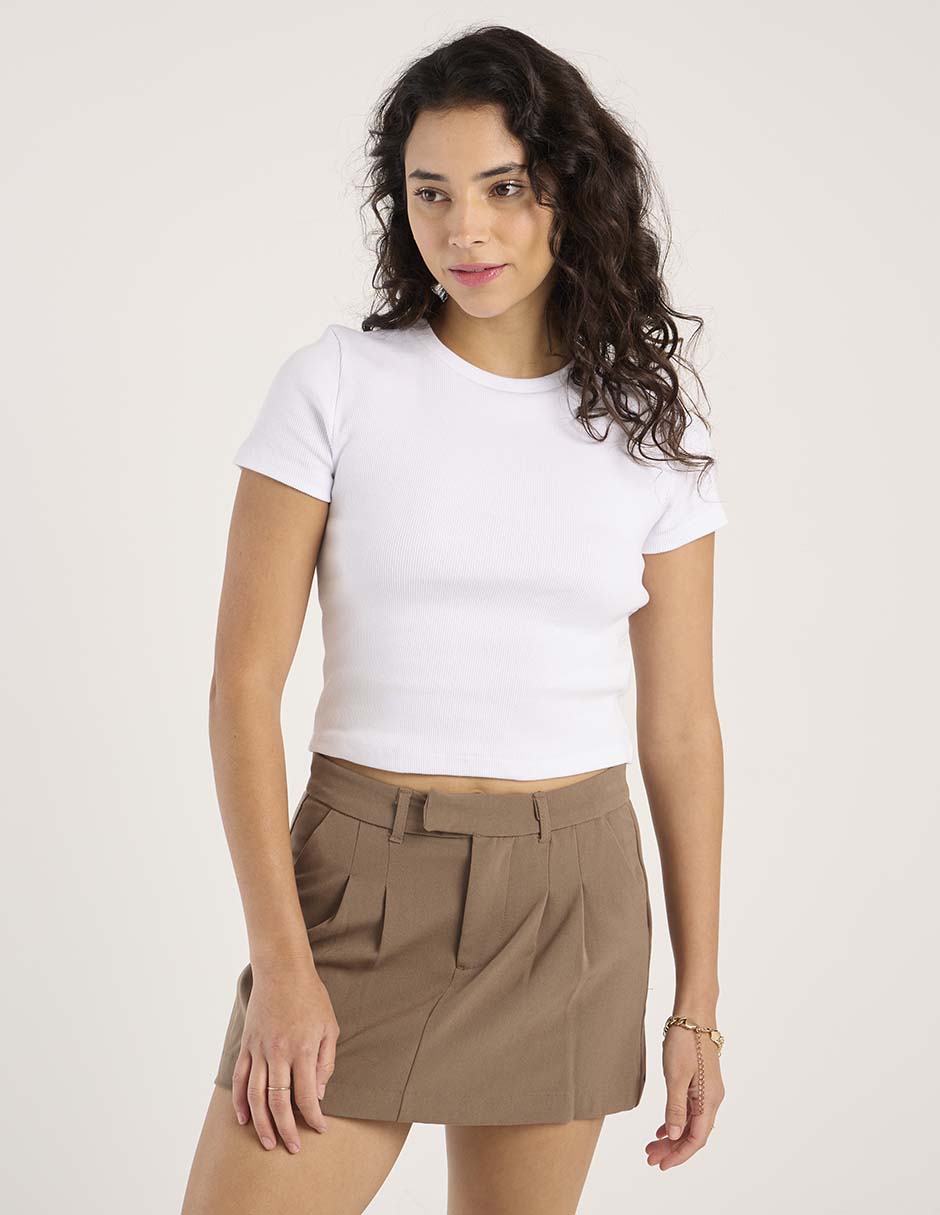Blusa manga corta para mujer